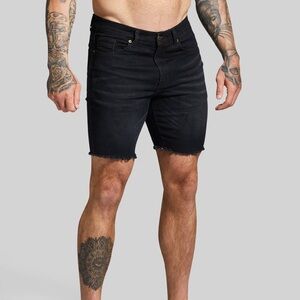 lucky brand black shants cut off distressed shorts grunge vintage ripped bottoms